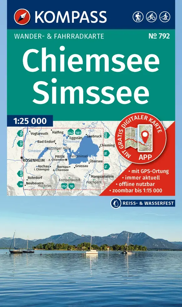 Wandelkaart WK792 Chiemsee - Simssee
