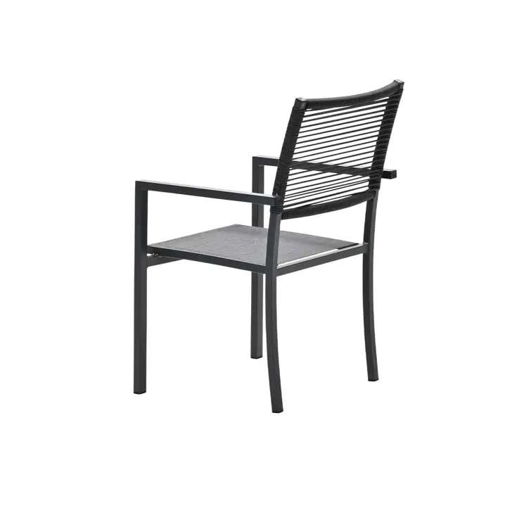 Tess 2st zwarte Tuinstoel