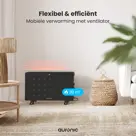 Convectorkachel – 2000W – Zwart