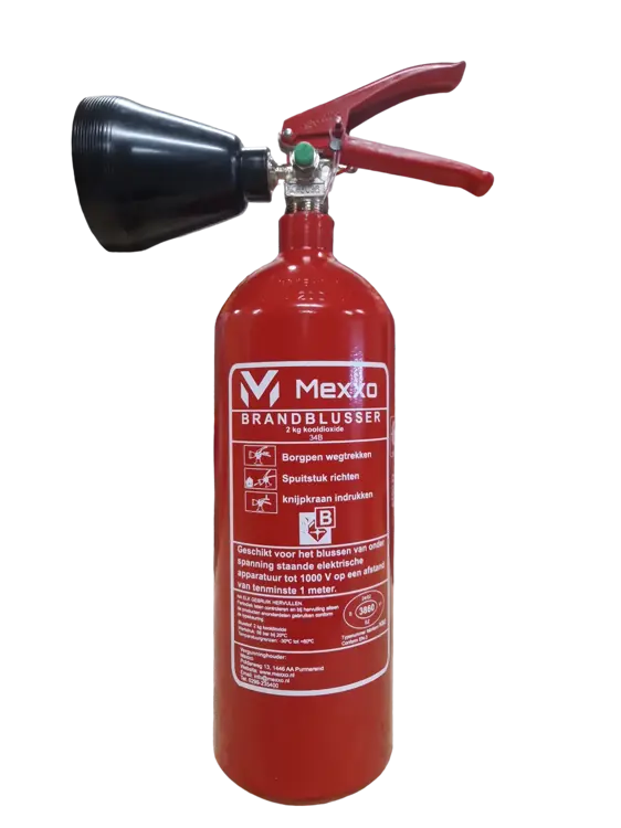 Mexxo CO2 brandblusser 2 kg vorstvrij