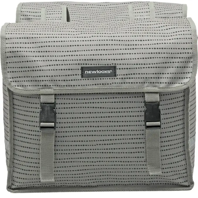New Looxs fietstas dubbel Fiori nomi grey 30L