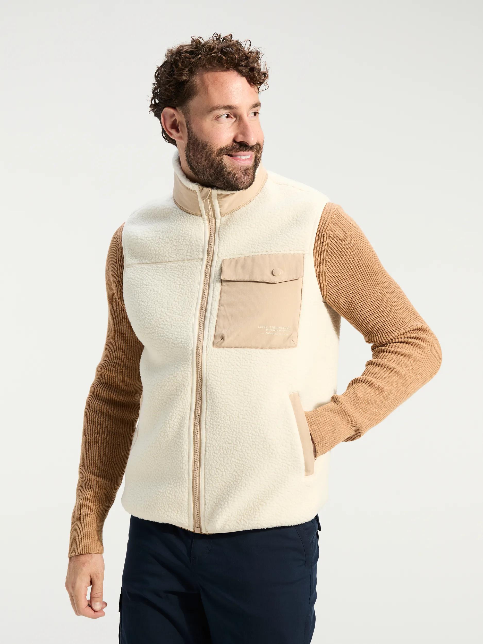 ANWB  Alvik  Fleecebodywarmer heren  Human Nature  Off White   L main product image