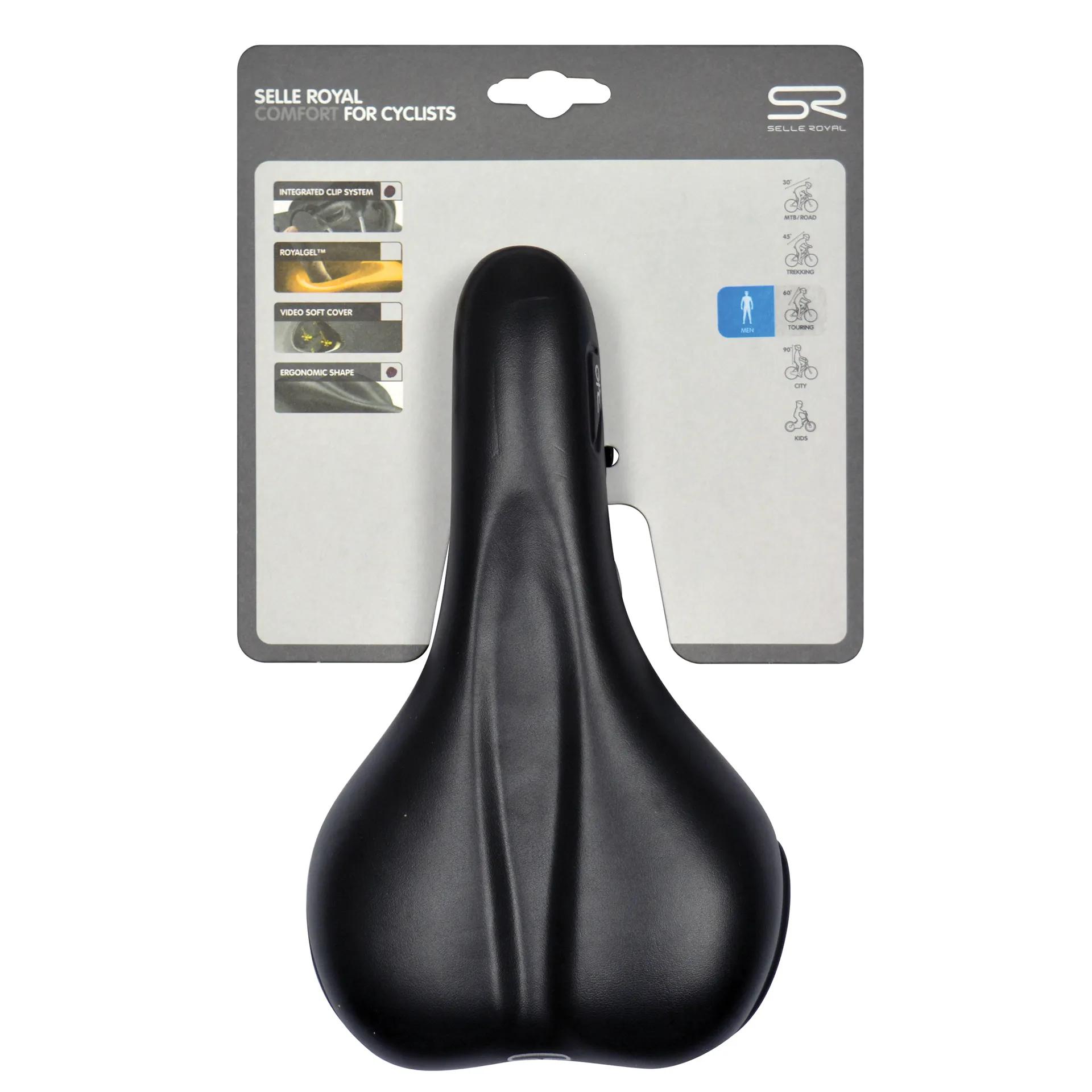 Selle Royal  herenfietszadel Rio Plus City  Zwart main product image