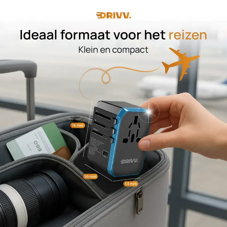 Universele Wereldstekker - USB C