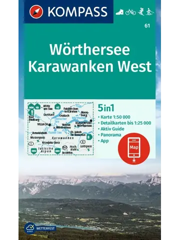 Wandelkaart WK61 Wörthersee - Karawanken West