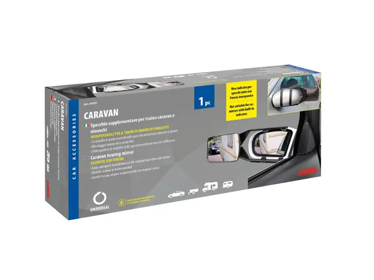 Universele caravan spiegel - 150 x 110 mm