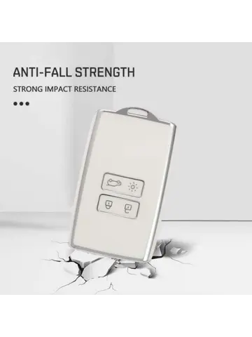 TPU Sleutelhoesje voor Renault wit A4