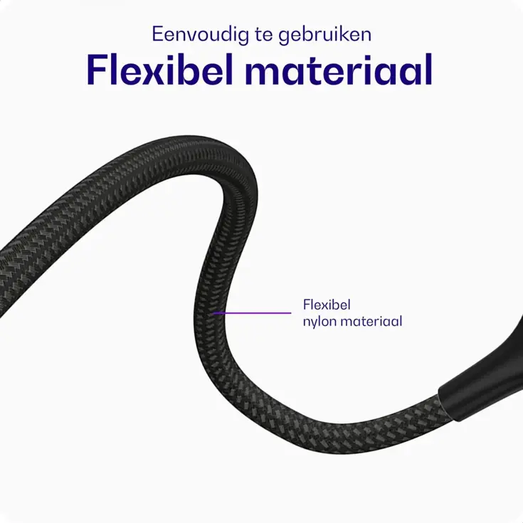 Flex Lightning naar 3.5mm Aux Kabel 2M Zwart