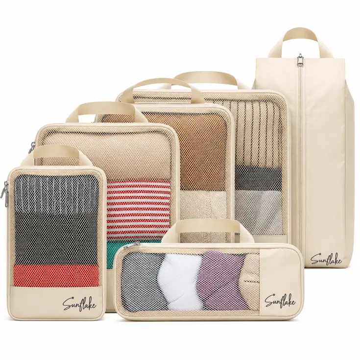 Packing Cubes met Compressierits  Mesh 6 Delig