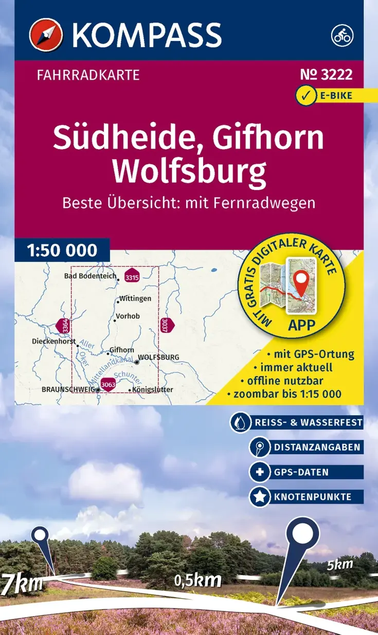 Fietskaart FK 3222 Südheide - Gifhorn