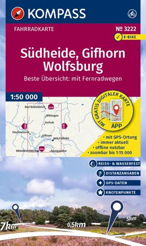 Fietskaart FK 3222 Südheide - Gifhorn