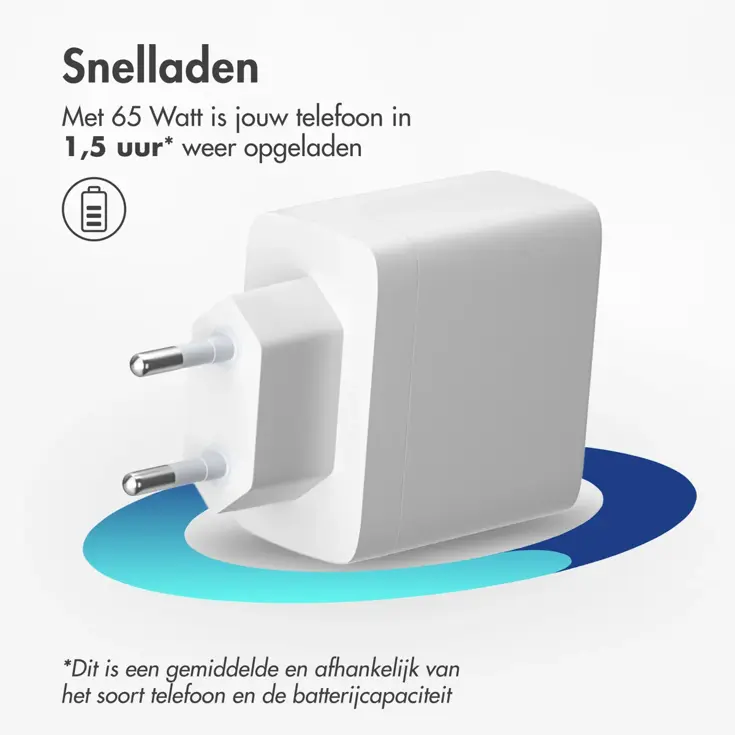 65W Oplader 2x USB-C 1x USB-A