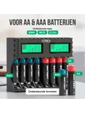Batterijoplader USB - 8x AA/AAA