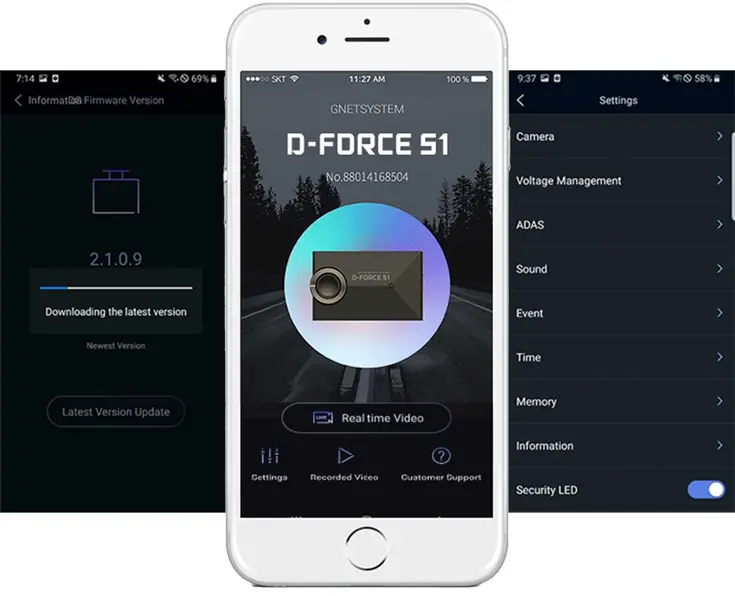 D-Force S1 4CH Wifi GPS Cloud 128gb dashcam