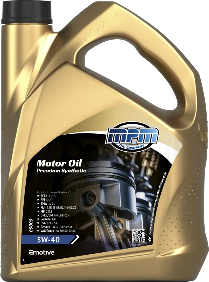 motorolie 5w40 premium synthetic | 5 liter |
