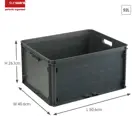 Square - Gesloten krat - 52L antraciet