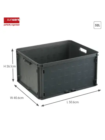 Square - Gesloten krat - 52L antraciet