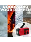 Noodradio FM Solar Powerbank Opwindbaar