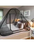 Bedtent Pop Up klamboe - 200x180cm - Zwart