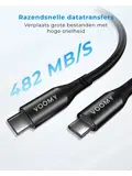 Charge - USB-C Kabel - 100W snelladen