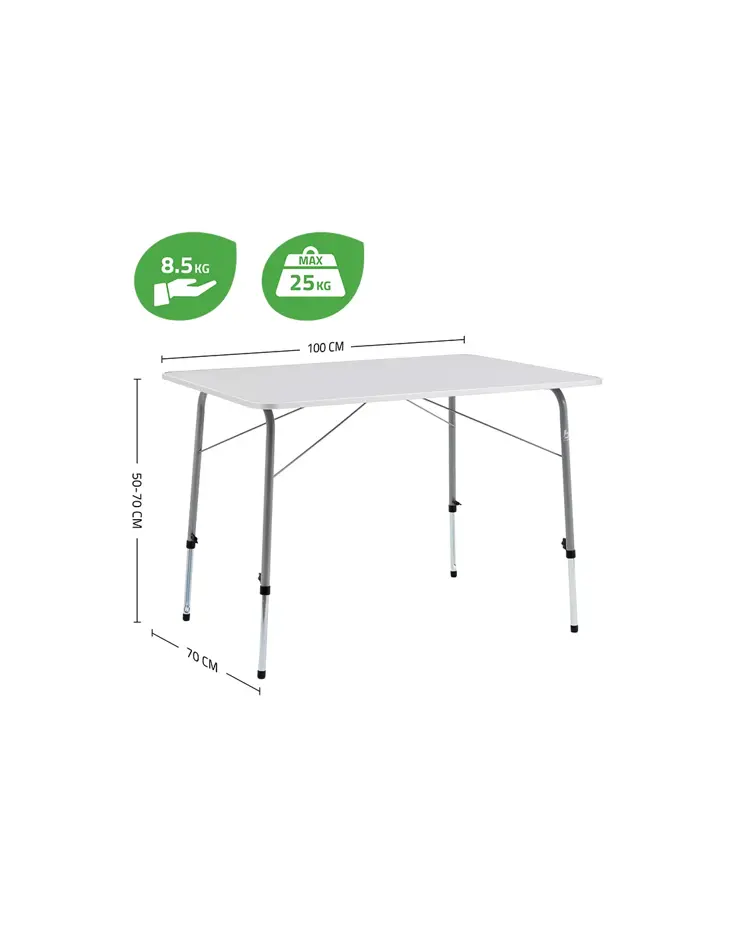 Campingtafel Verstelbaar 100x70 cm