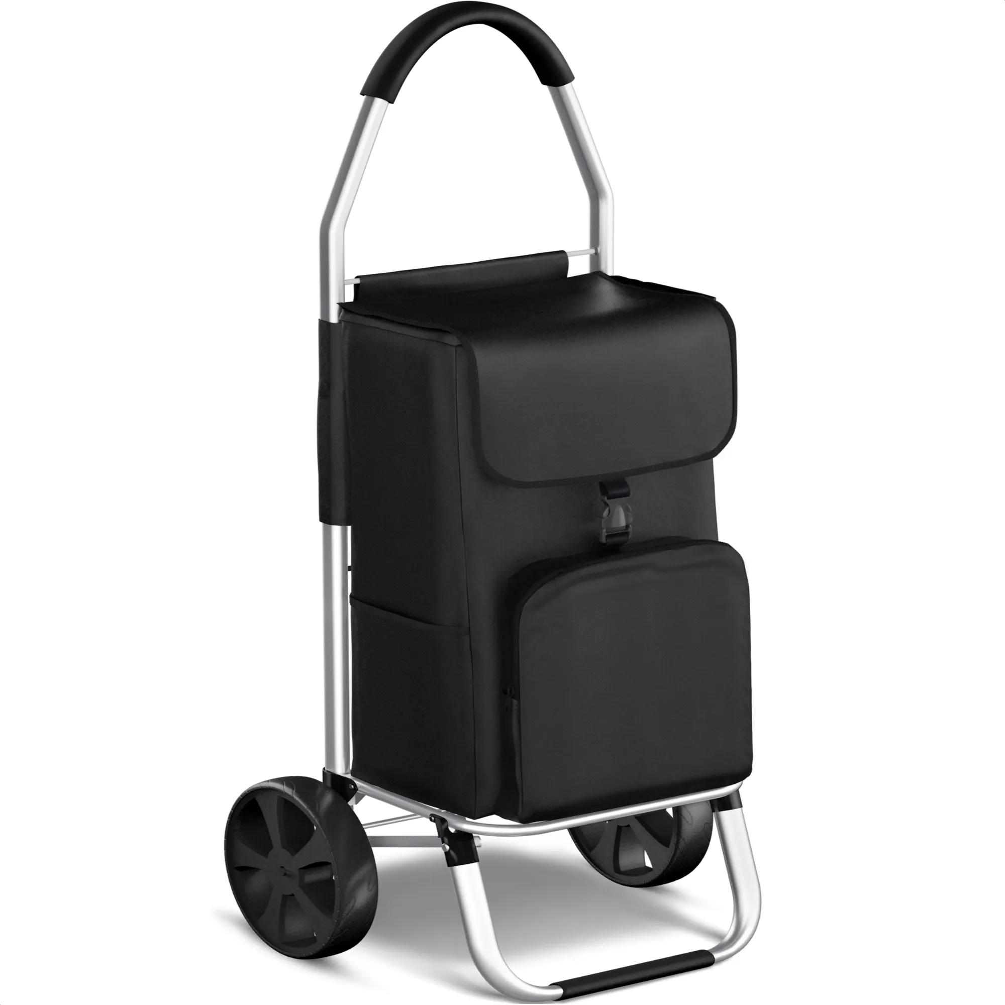 Avalo  Boodschappentrolley 45L  Koelvak  Zwart   XXL