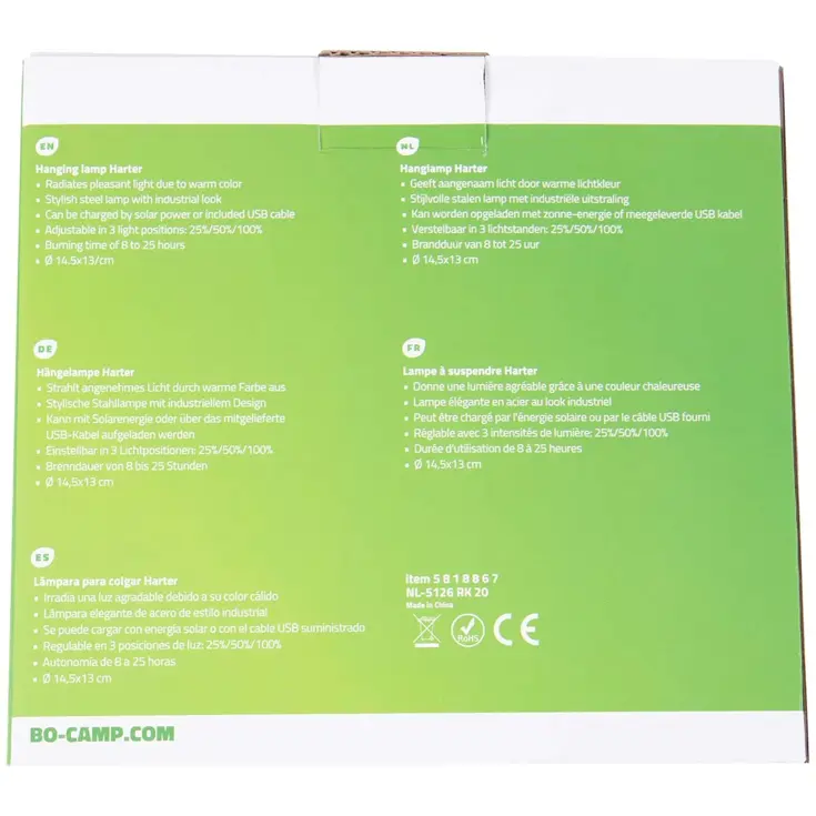 Bo-Camp Hanglamp Harter 80 Lumen