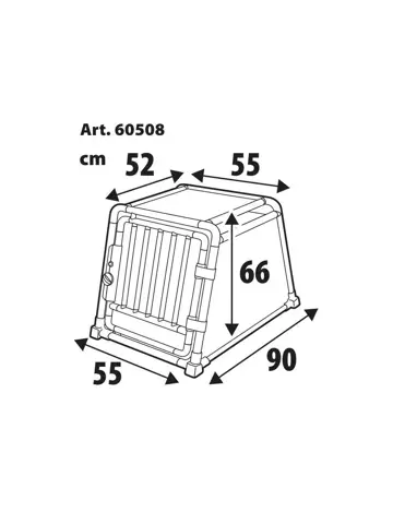 Lampa auto-hondenbench 55 x 90 x 66H cm