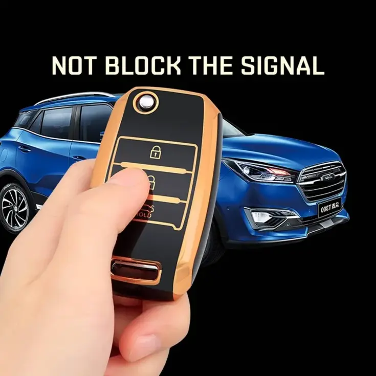TPU Sleutelhoesje voor Kia goud B3