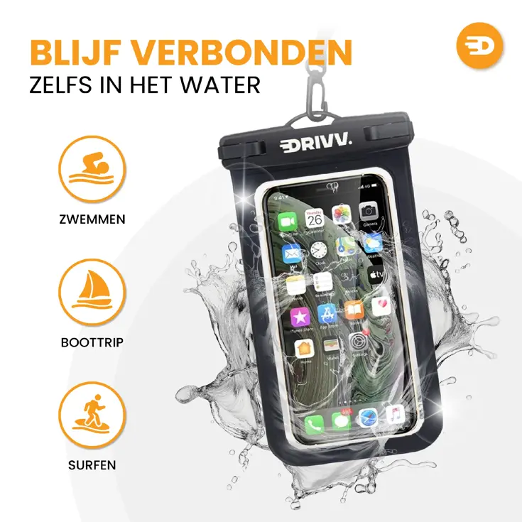 Drivv. Waterdicht Telefoonhoesje - 2 stuks