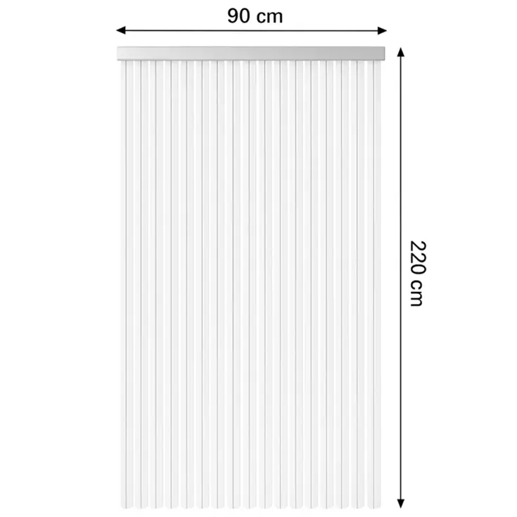 Deurgordijn - 90x220 cm Wit - Pvc -