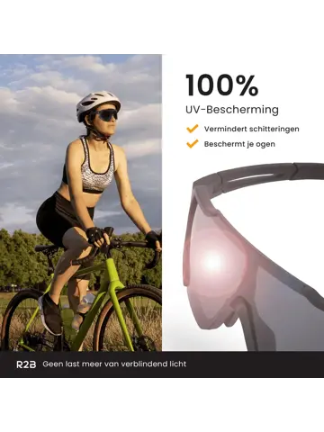 Fietsbril met 5 verwisselbare lenzen - sportbril