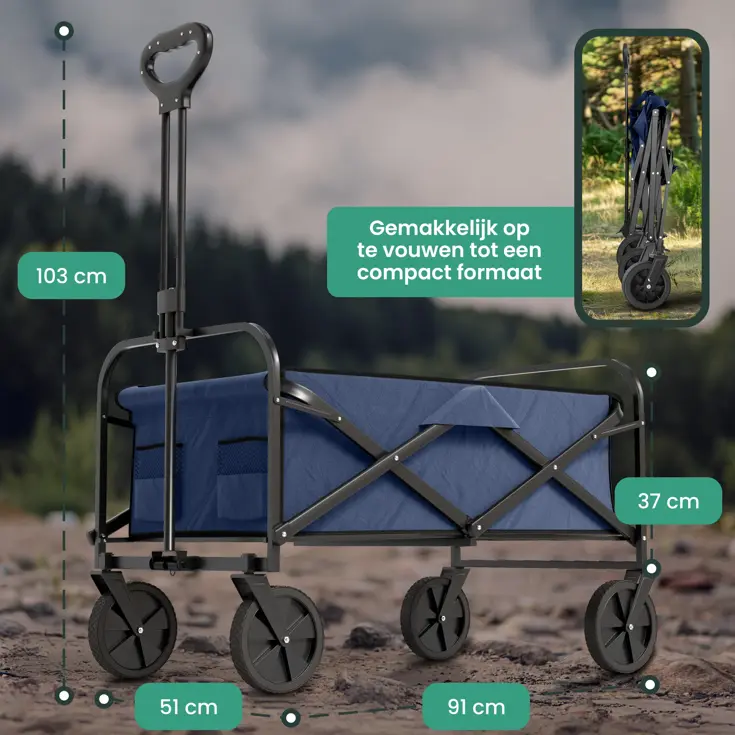 Bolderkar Opvouwbaar XL