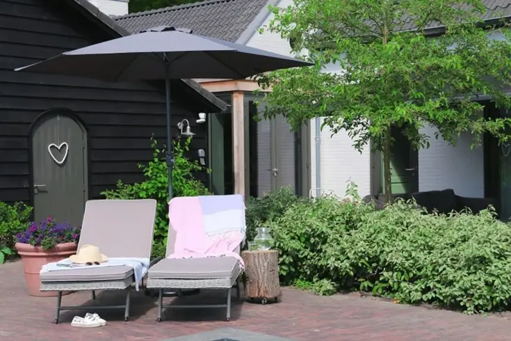 Parasol Luxe 6-ribs - Ø 300cm - antraciet