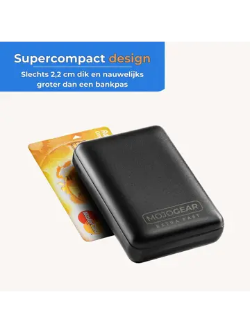 Mini Extra Fast Powerbank 10.000 mAh – 3 poorten