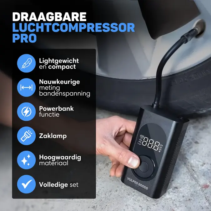 Vulpes Goods - Fietspomp - Inclusief reistas