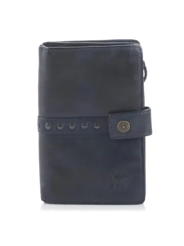 Sanne - Portemonnee - Leer - Overslag - Studs