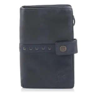 Sanne - Portemonnee - Leer - Overslag - Studs