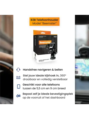 Telefoonhouder Auto voor Raam en Dashboard