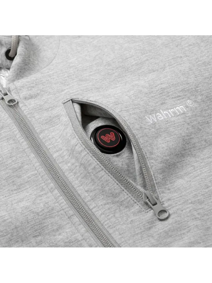 Infrarood Verwarmde Zipper Hoodie – Dames  Grijs