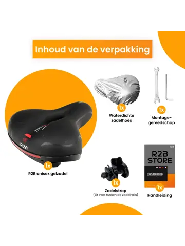 Fietszadel met Waterdichte Zadelhoes