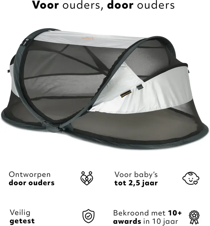 Baby luxe campingbedje - Zelfopblaasbare matras