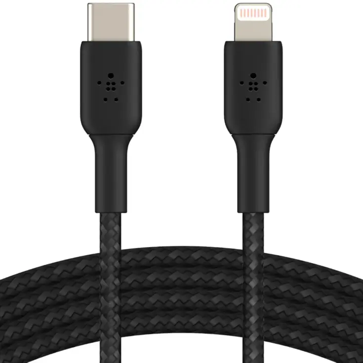 Belkin Lightning naar USB-C kabel Gevlochten