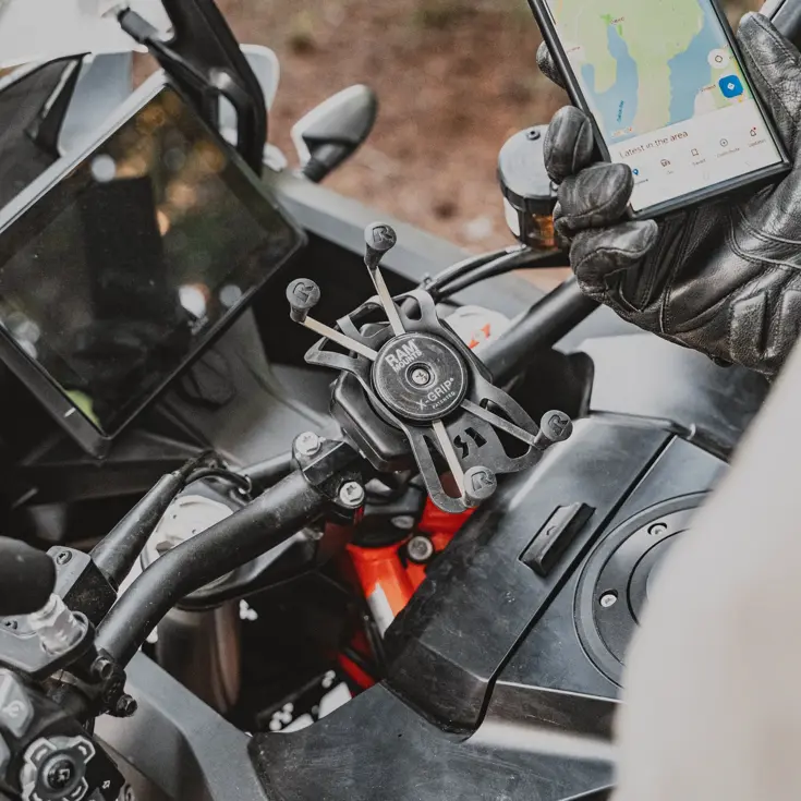 Motor telefoonhouder met Vibe-Safe