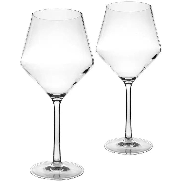 Bo-Camp Rode wijnglas 600 ml 2 Stuks