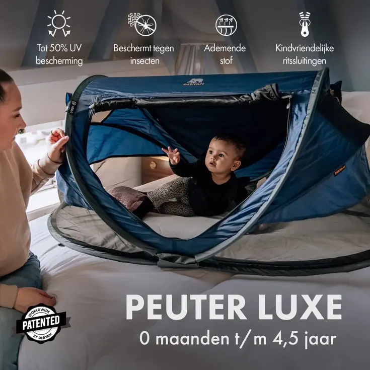 Peuter luxe campingbedje - Zelfopblaasbare matras