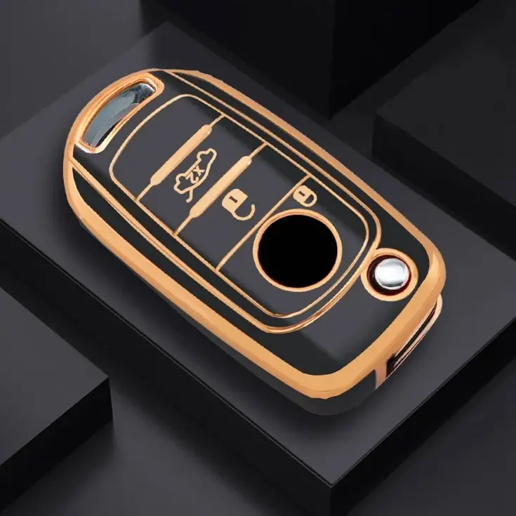 TPU Sleutelhoesje voor Fiat / Abart goud B3