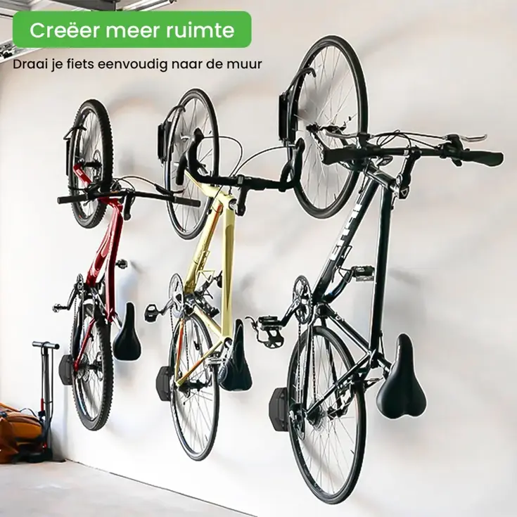 HOOKD – Fiets ophangsysteem – Wandmontage