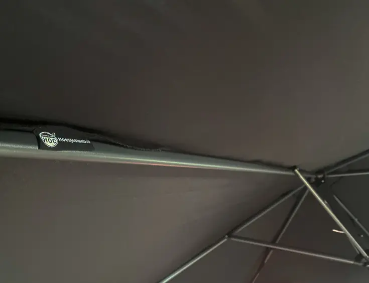 CUHOC Parasol Grijs Ø3m + grote Voet en hoes