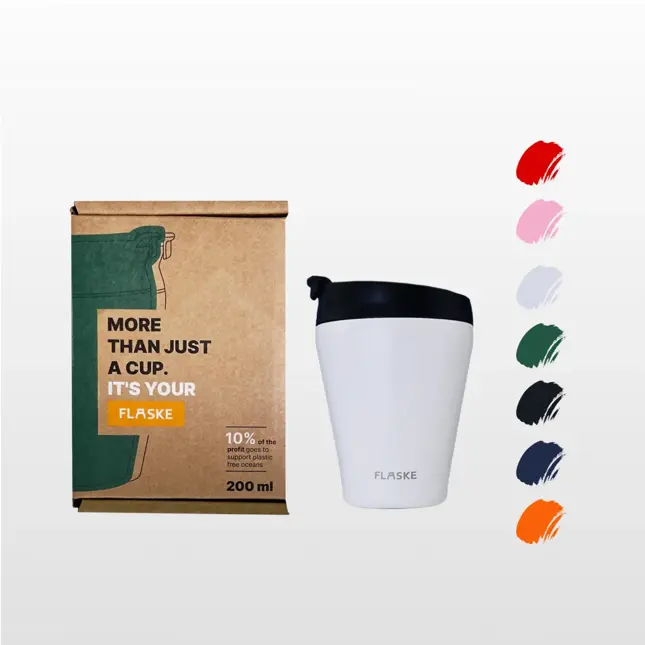 FLASKE 200ML  RVS Koffiebeker to Go